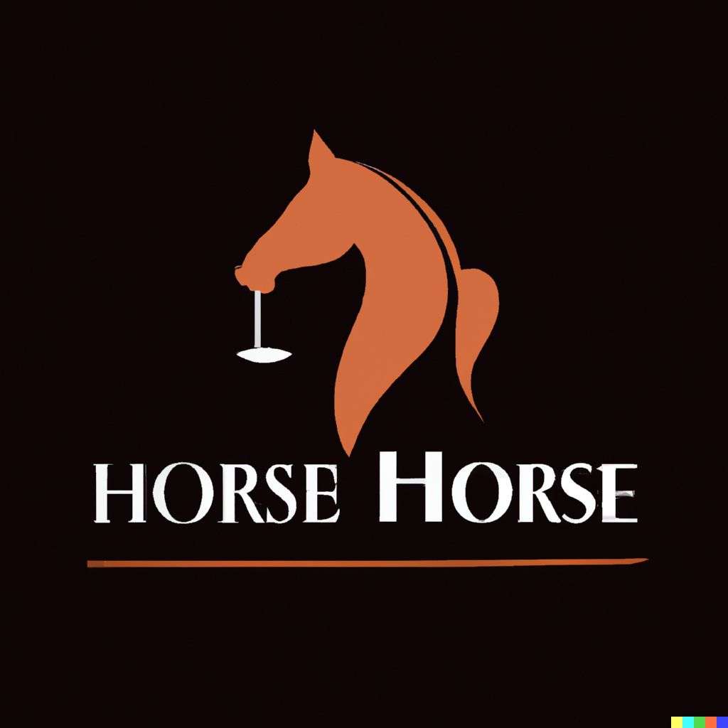 a horse, restaurant logo design